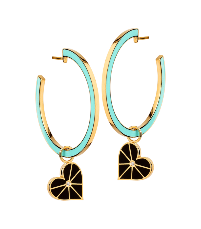 Multicolored Hoops with Heart