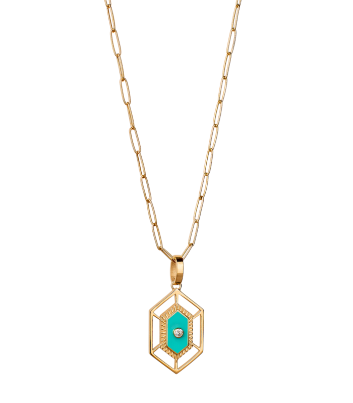 Multicolored Geometry Necklace