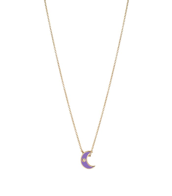 Multicolored Amulet Moon Necklace